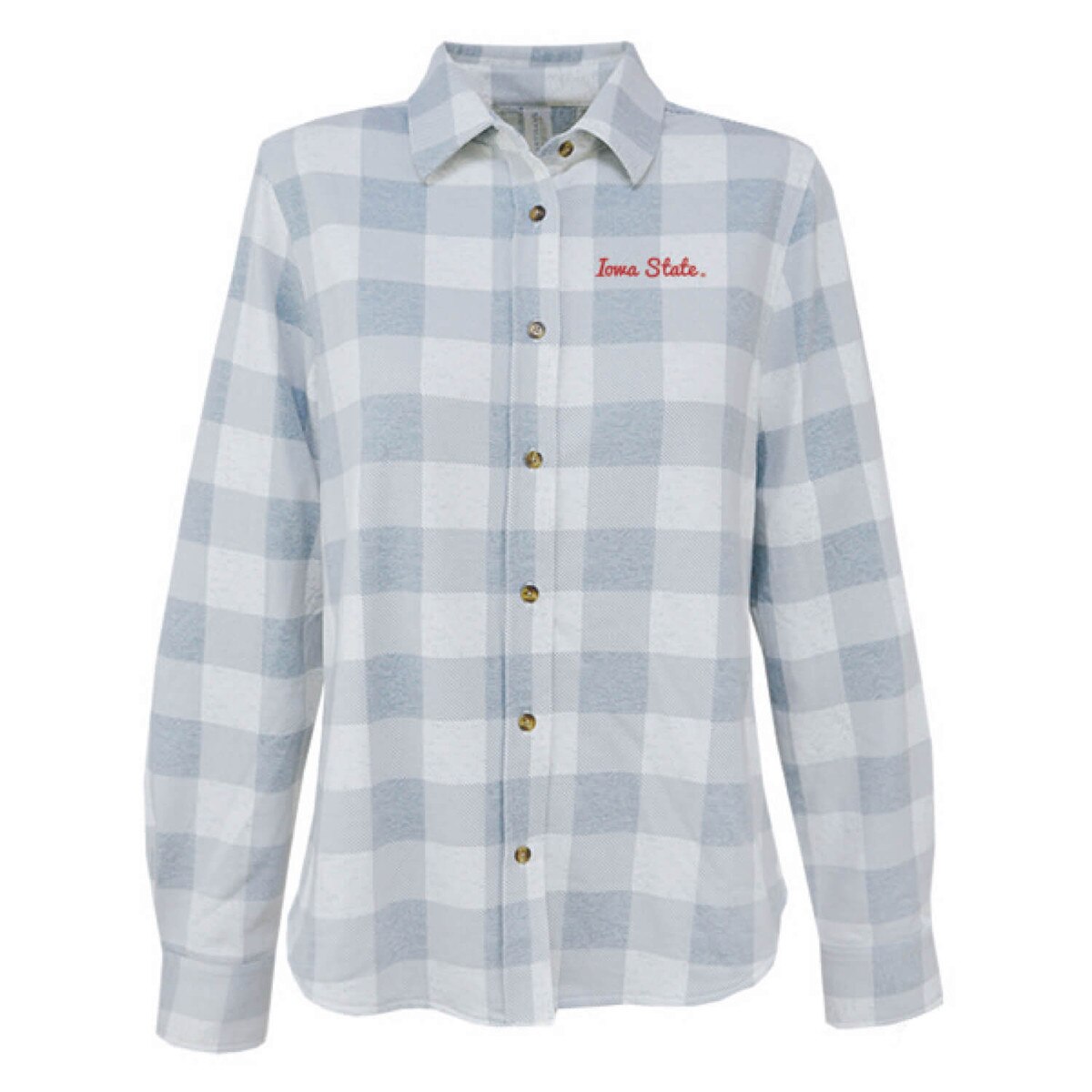 Artisans Women's Iowa State Gray Fleece Button-up Shirt